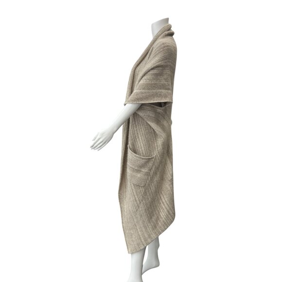$2195 The Elder Statesman Beige Knit Cashmere Open Midi Vest one size - Picture 4 of 7